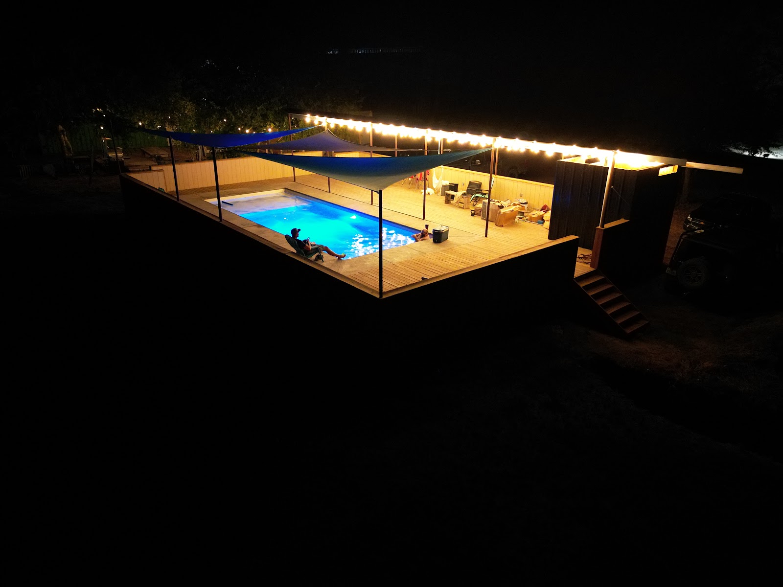 Large Family Pool with Spa Integration